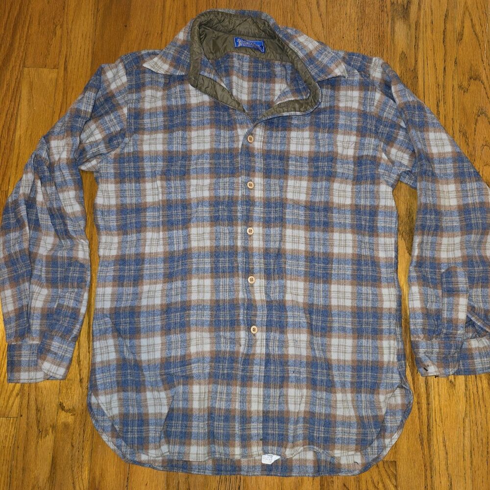 Pendleton Shirt Mens Large Virgin Wool Vintage Has A Hole See Pic